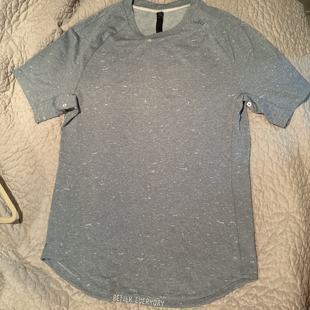 lululemon athletica Blue Heather Short Sleeve Tee